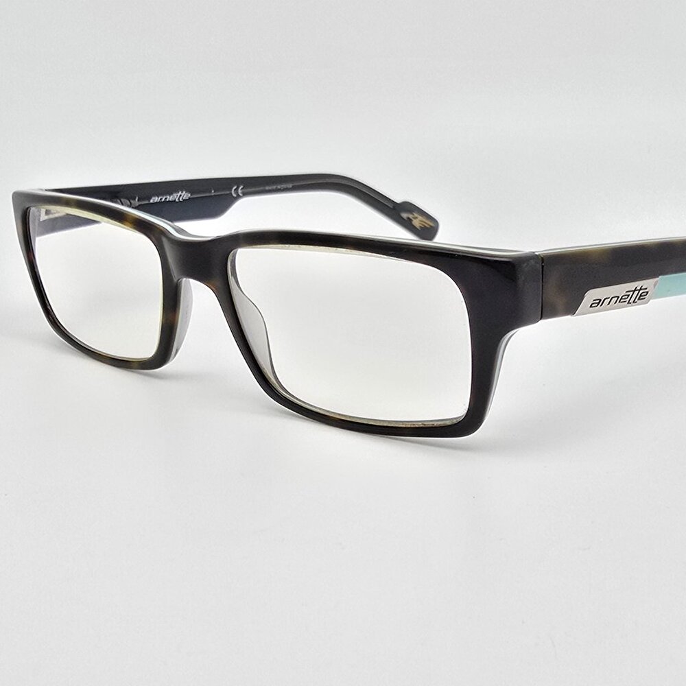 Arnette Optical Mod 7039 1111 Tortoise Aqua Blue Eyeglasses Frame w/ Flexhinge